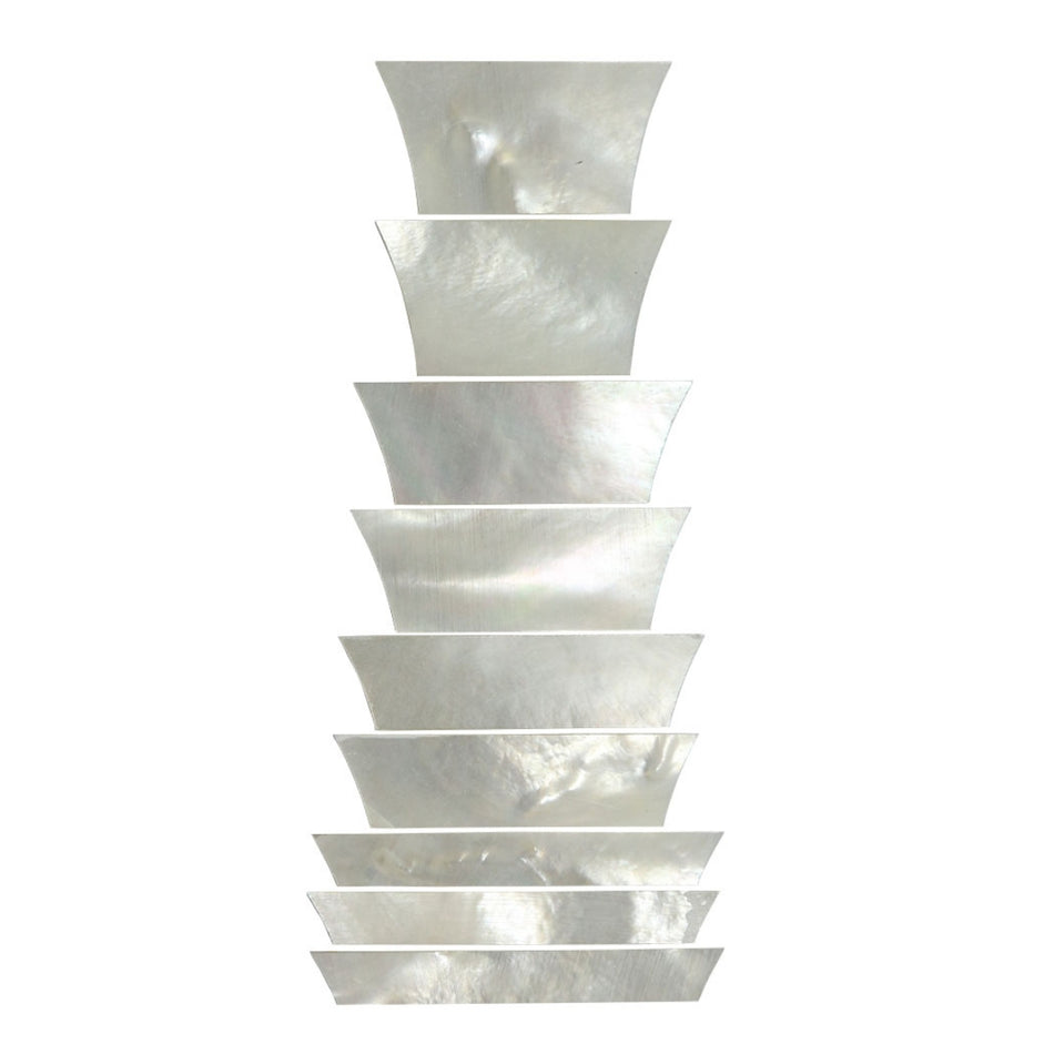 HOSCO Les Paul Guitar Precut Fingerboard Position Inlays - Mother of Pearl Crown Style (9-Piece) by JOBOIS