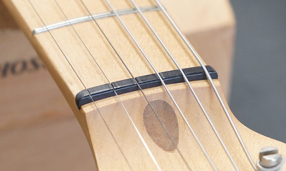 Hosco Fender® Shaped & Slotted Black Bone Electric Guitar Nut - 9.5" radius (Copy) Exotic Wood Zone 