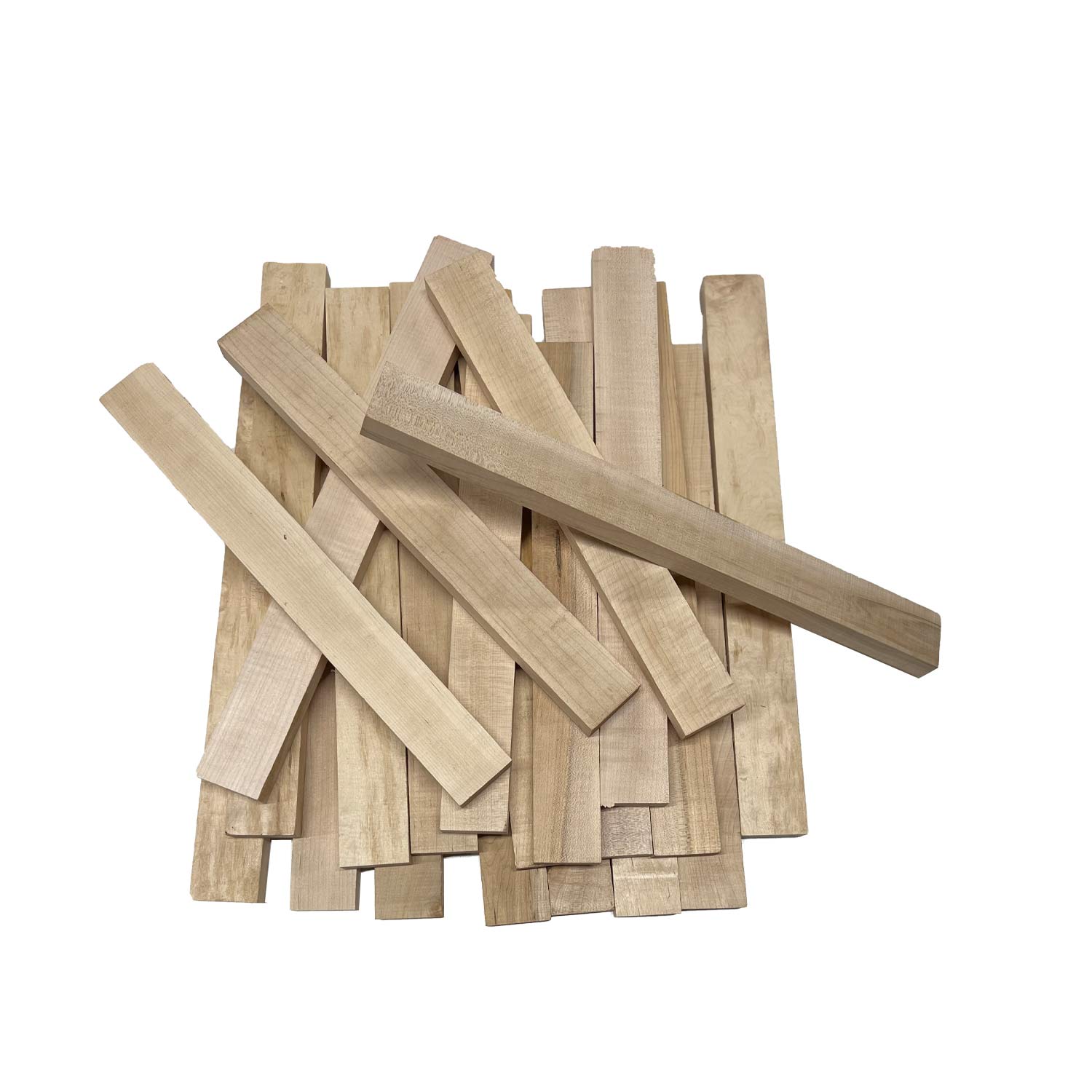 15 Pound Box of Hard Maple Wood Cut-Offs - 1/4&quot; - 3/4&quot; Thick pieces - Exotic Wood Zone - Buy online Across USA 