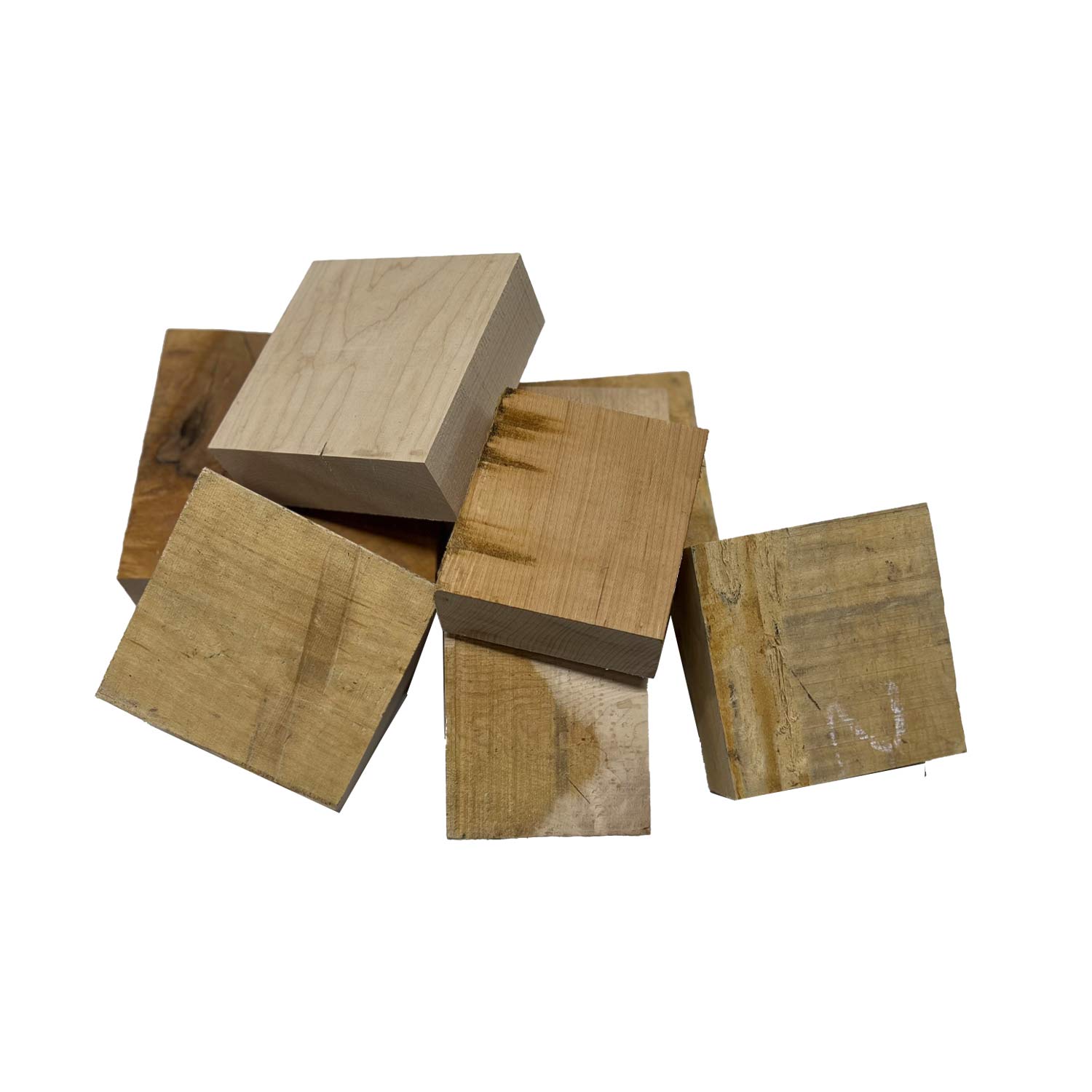 15 Pound Box of Hard Maple Bowl Wood Cut-Offs -2&quot; Thick Pcs - Exotic Wood Zone - Buy online Across USA 