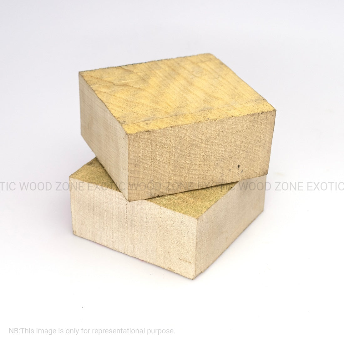 Pack of 2, Hard Maple Wood Bowl Blanks 6&quot; x 6&quot; x 2&quot; - Exotic Wood Zone - Buy online Across USA 