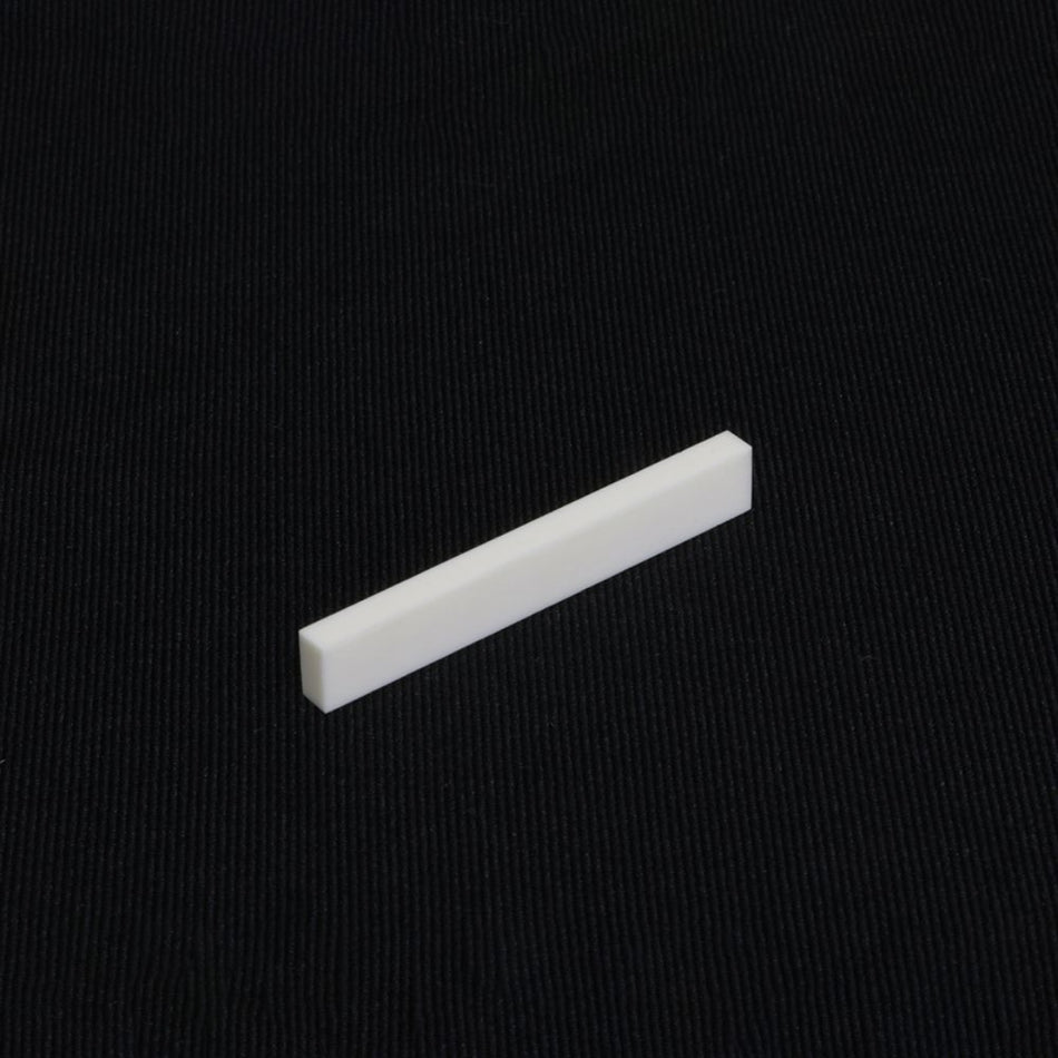 Hosco Flat Bottom Bone Nut Blank for Fender Style Guitar - 48x7x3.5mm (Bleached) by JOBOIS