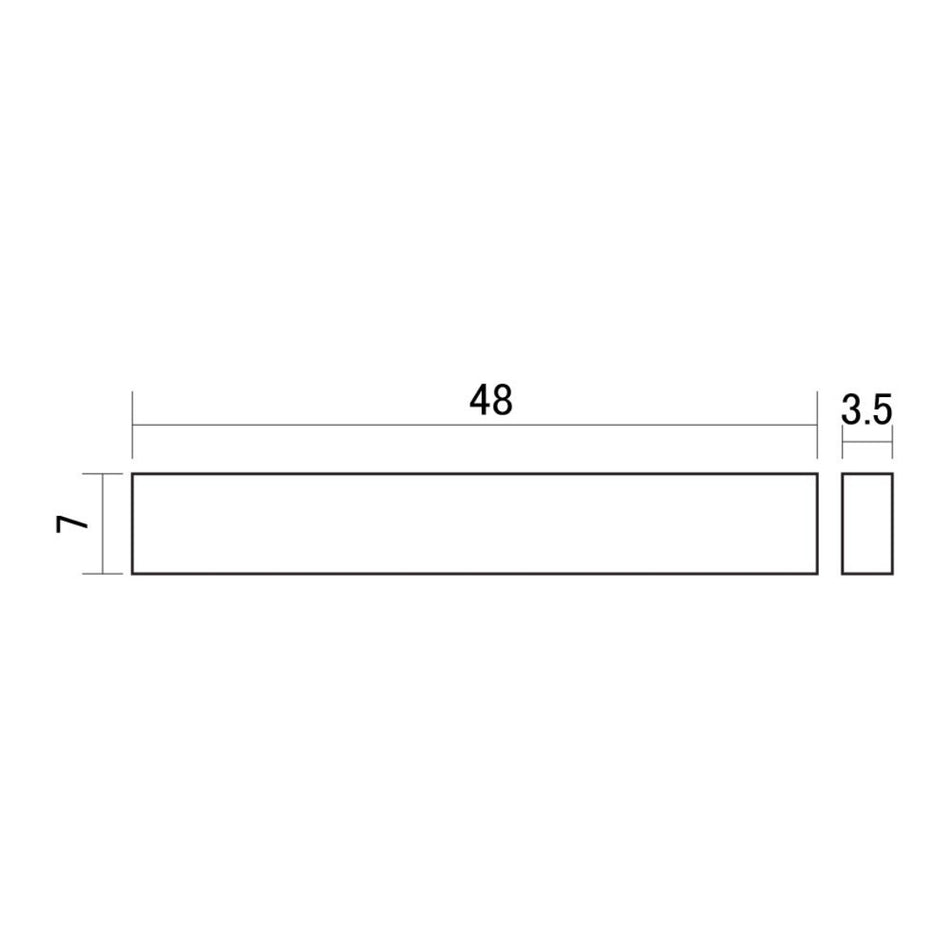 Hosco Flat Bottom Bone Nut Blank for Fender Style Guitar - 48x7x3.5mm (Bleached) by JOBOIS