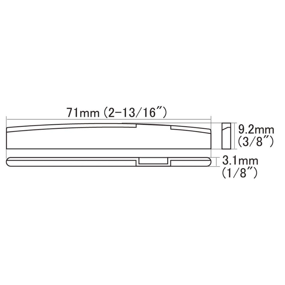 Hosco Compensated Saddle for Taylor Acoustic Guitars - Bleached Bone (71x9.2x3.1mm)