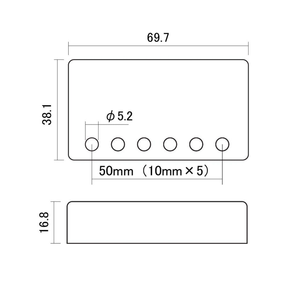 Hosco Nickel Silver Humbucker Pickup Cover by JOBOIS
