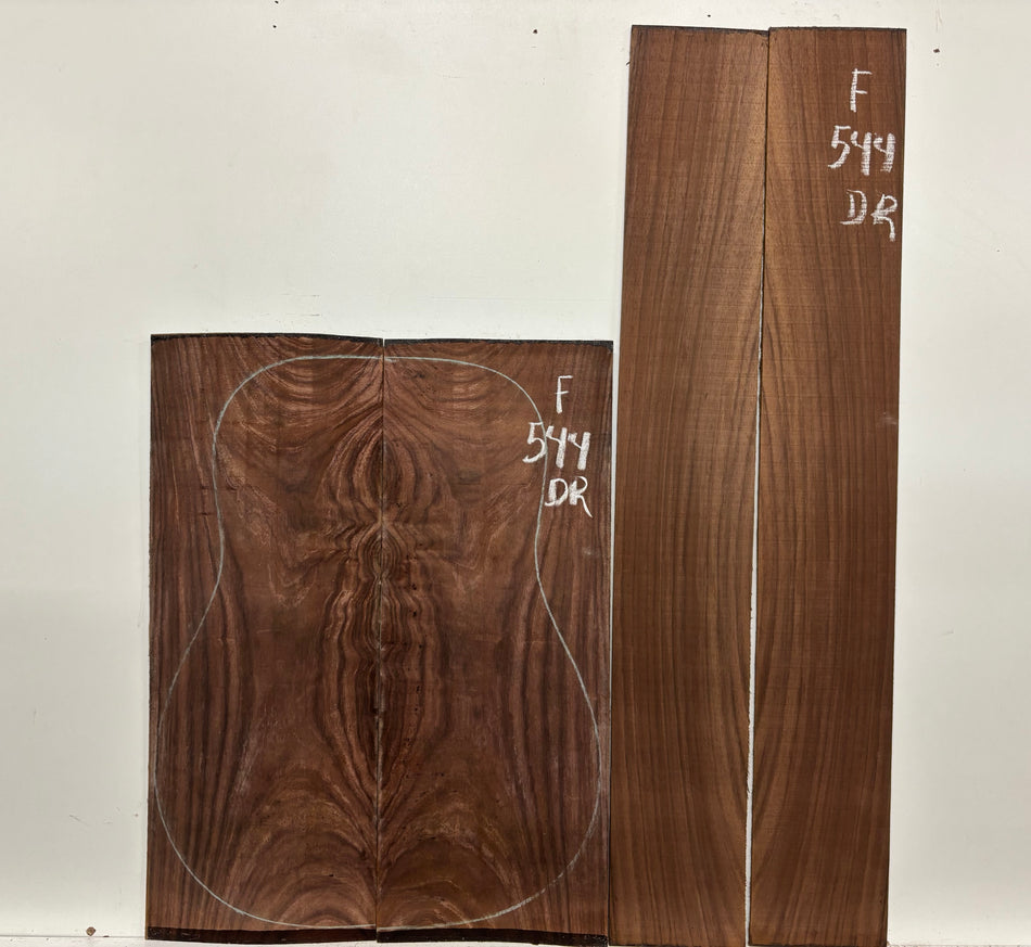 Juego de fondo y aros de guitarra de grado AAAA Dreadnought de palisandro de la India Oriental #61 