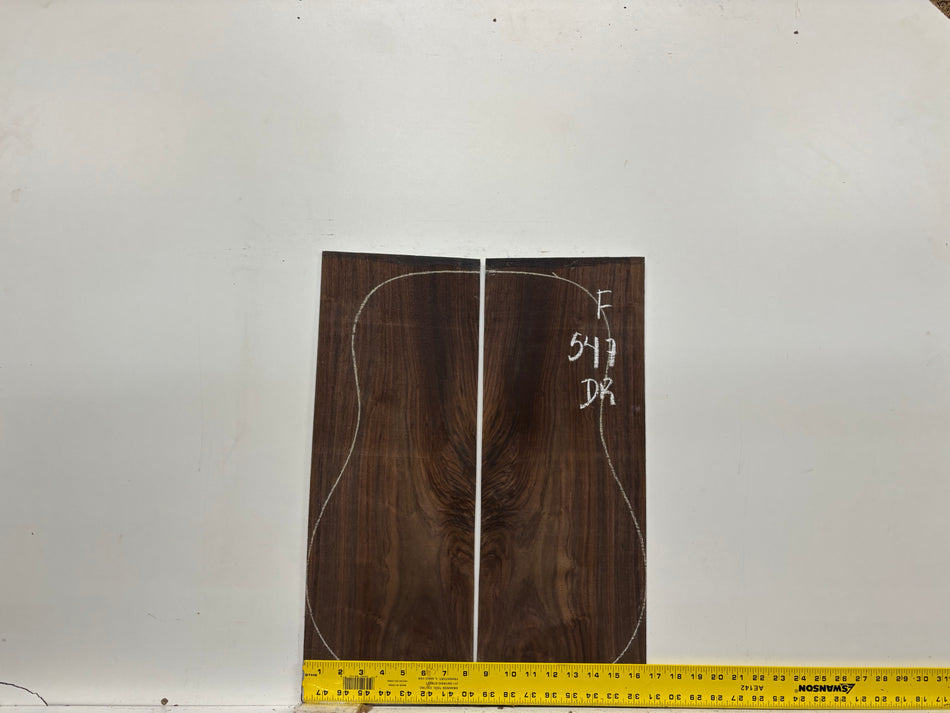 Juego de fondo y aros de guitarra de grado AAAA Dreadnought de palisandro de la India Oriental #61 