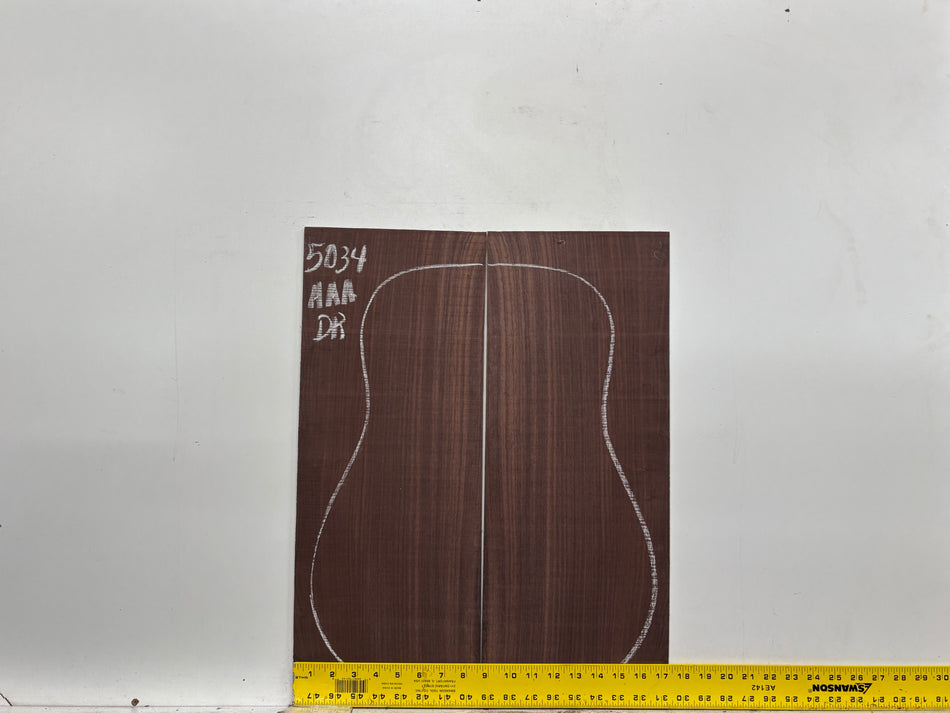 East Indian Rosewood Dreadnought AAA Grade Guitar Back & Side Set #5034 - Exotic Wood Zone