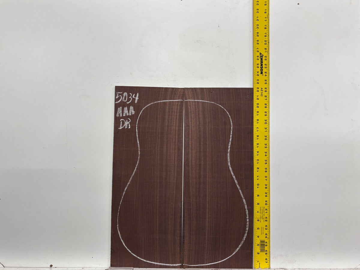 East Indian Rosewood Dreadnought AAA Grade Guitar Back & Side Set #5034 - Exotic Wood Zone