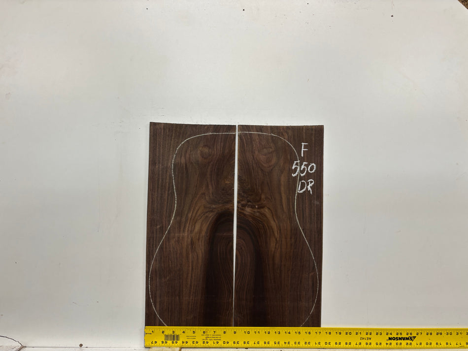 Juego de fondo y aros de guitarra de grado AAAA Dreadnought de palisandro de la India Oriental #61 