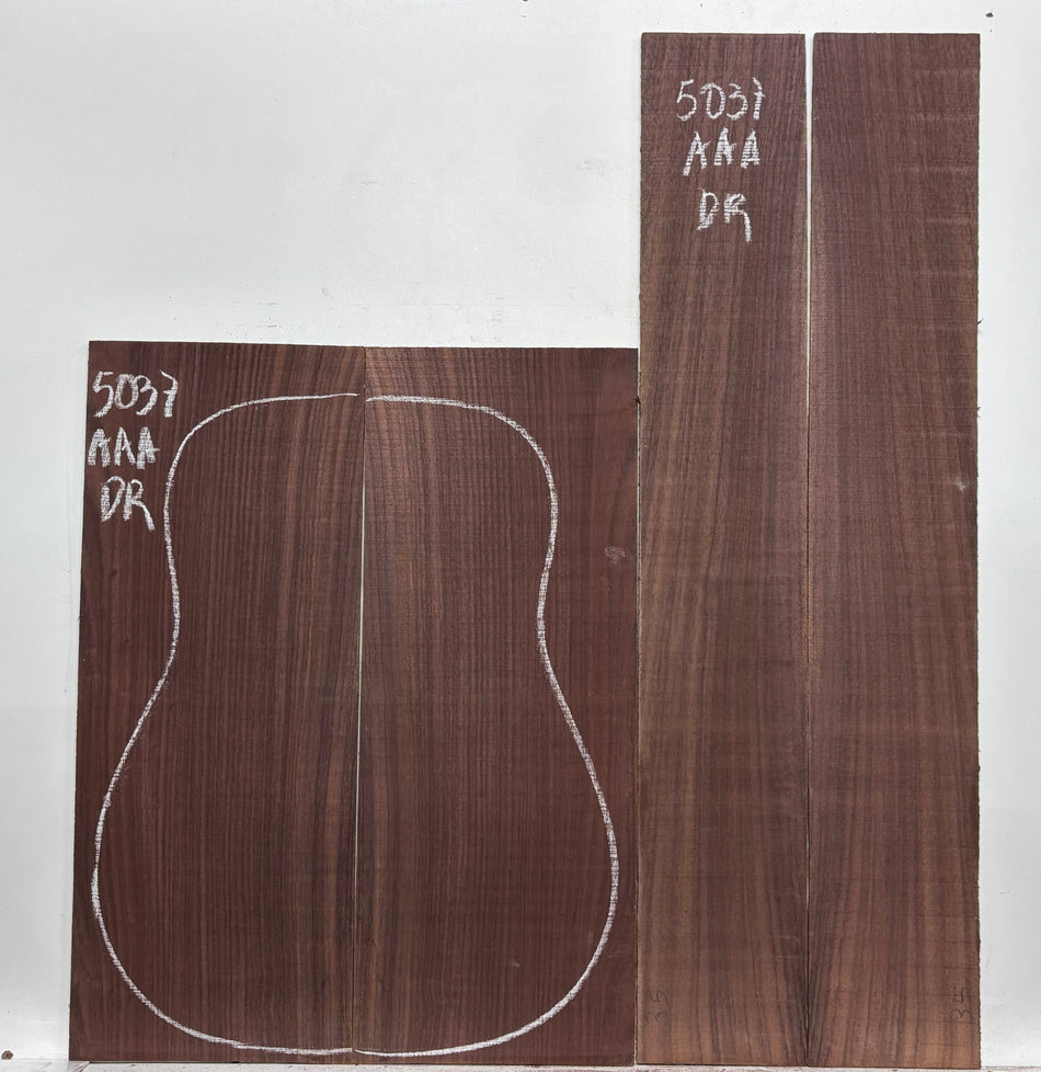East Indian Rosewood Dreadnought AAA Grade Guitar Back & Side Set #5037 - Exotic Wood Zone