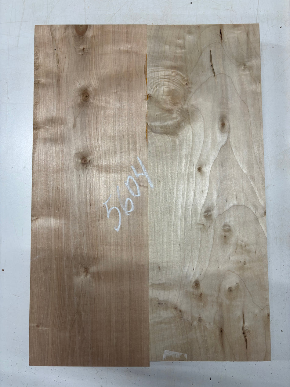 2 Piece Glued, Ambrosia Maple Guitar Body Blank  - 21" x 14" x 1-3/4"   #5604