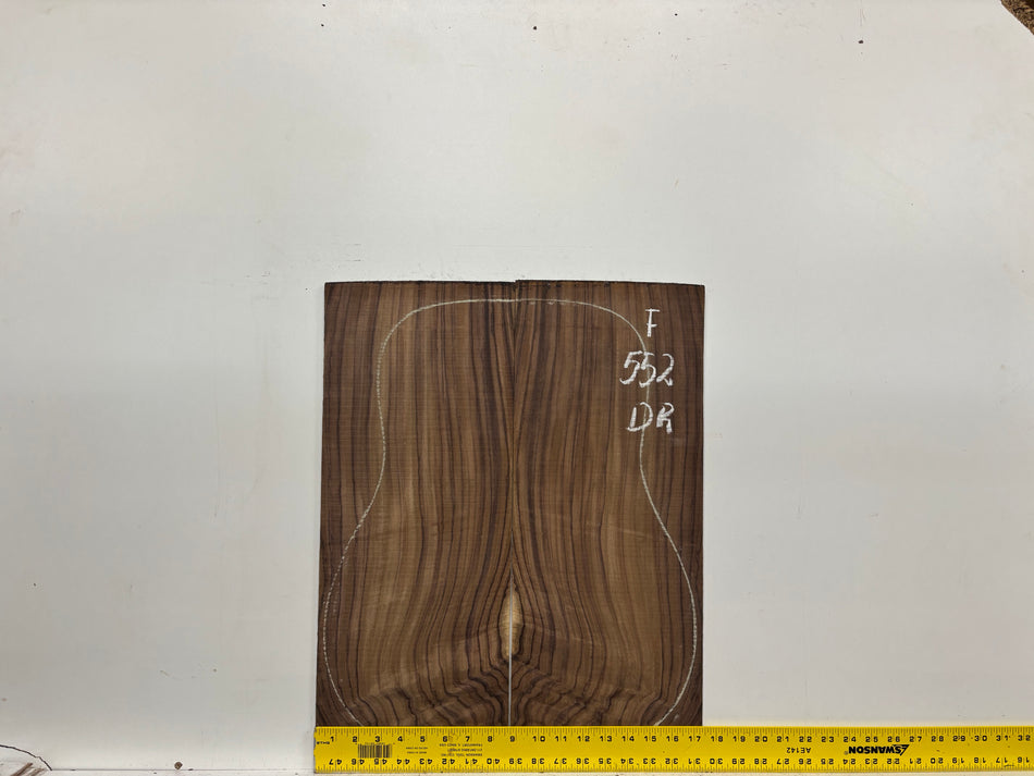 Figured Indian Rosewood Dreadnought Guitar Back & Side Set #552