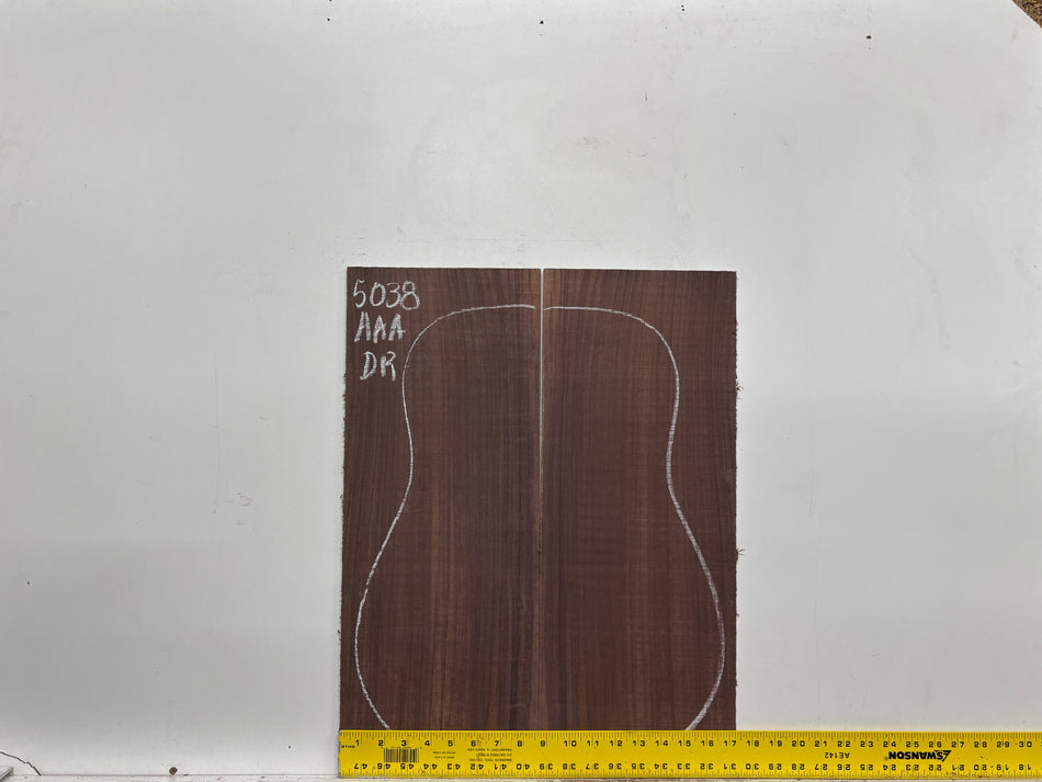 East Indian Rosewood Dreadnought AAA Grade Guitar Back & Side Set #5038 - Exotic Wood Zone