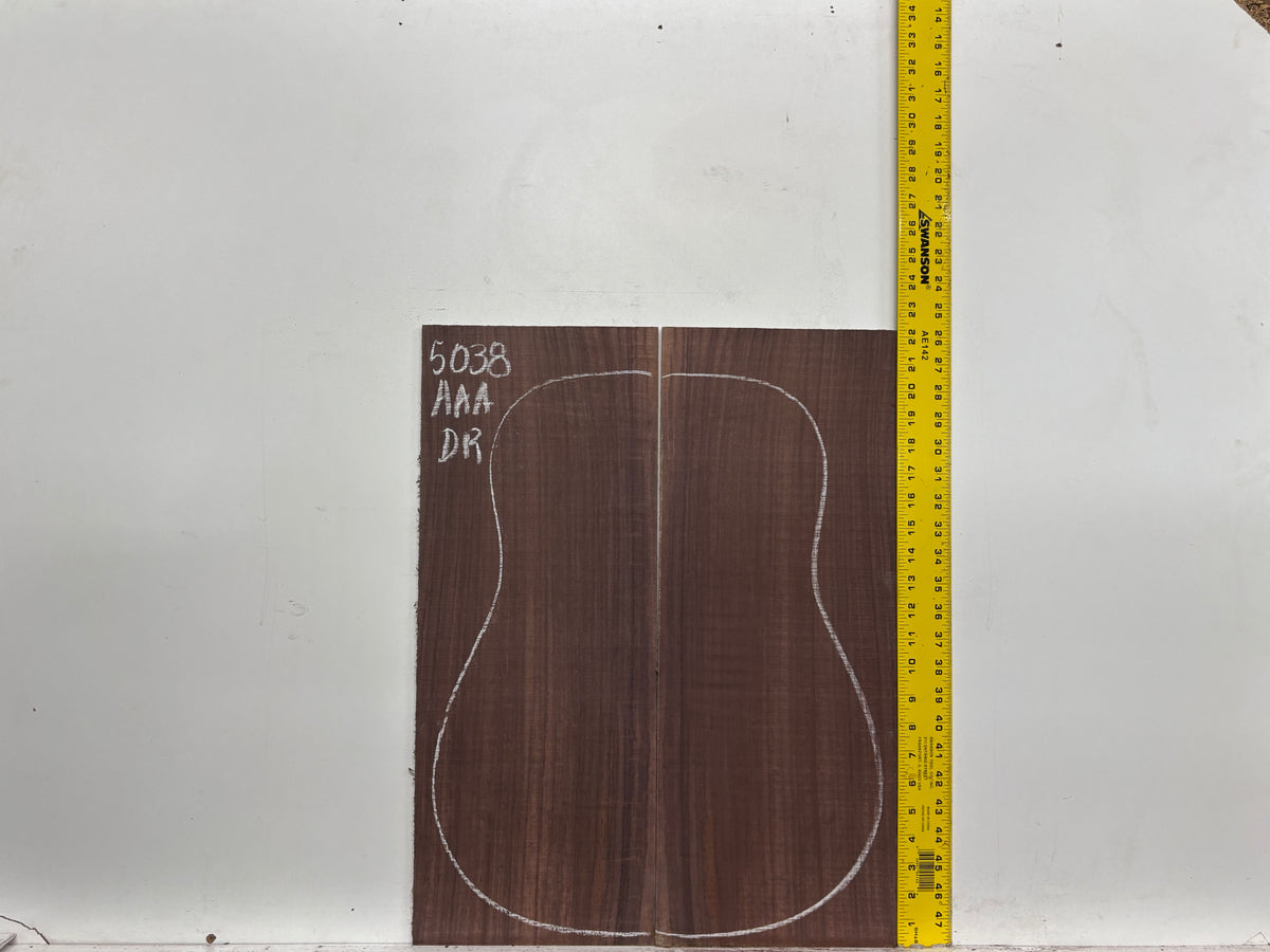 East Indian Rosewood Dreadnought AAA Grade Guitar Back & Side Set #5038 - Exotic Wood Zone