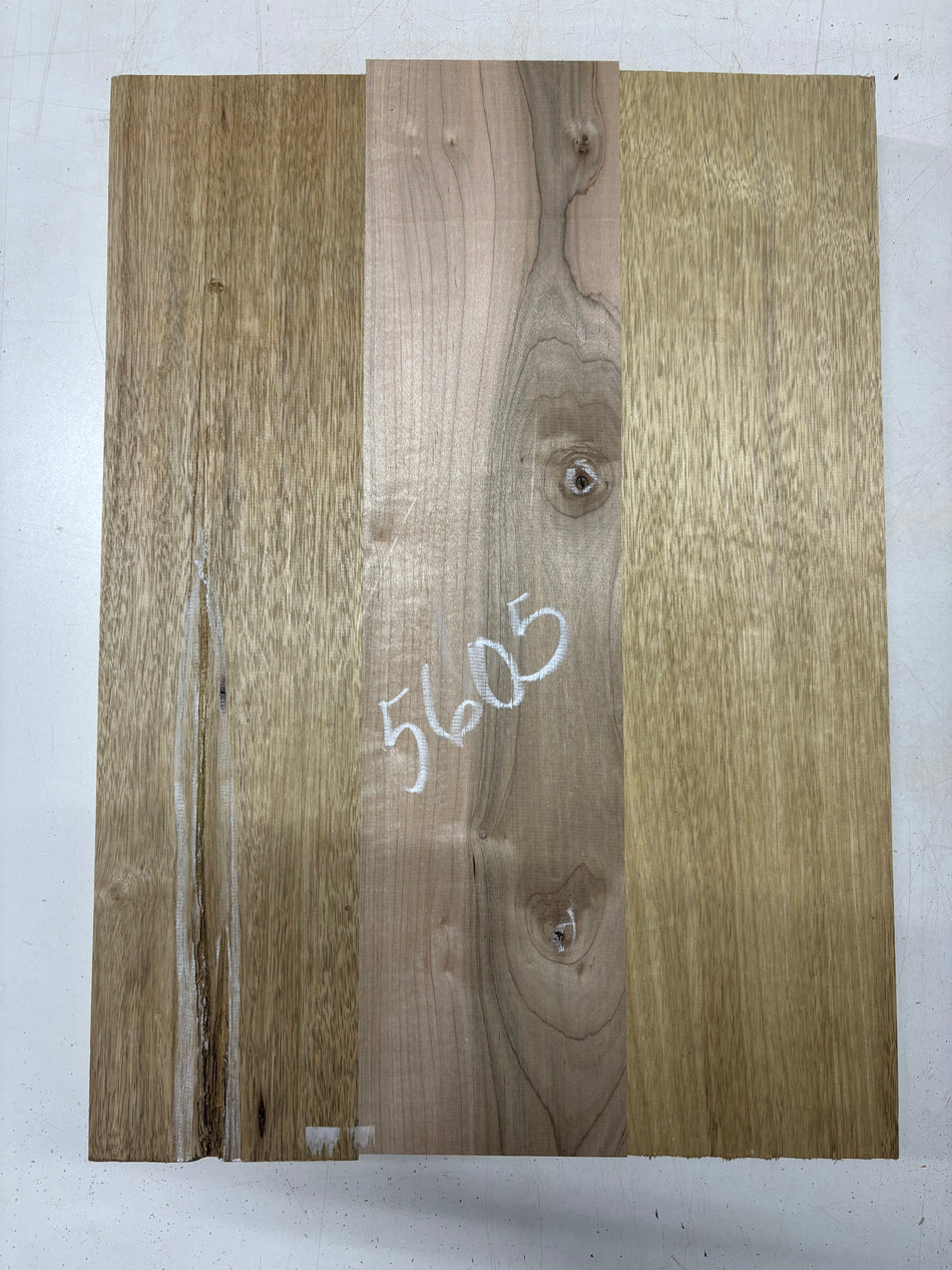 3 Piece Glued, 2 Species White Limba + Hard Maple Guitar Body Blank - 20-3/4" x 15" x 1-3/4"  #5605