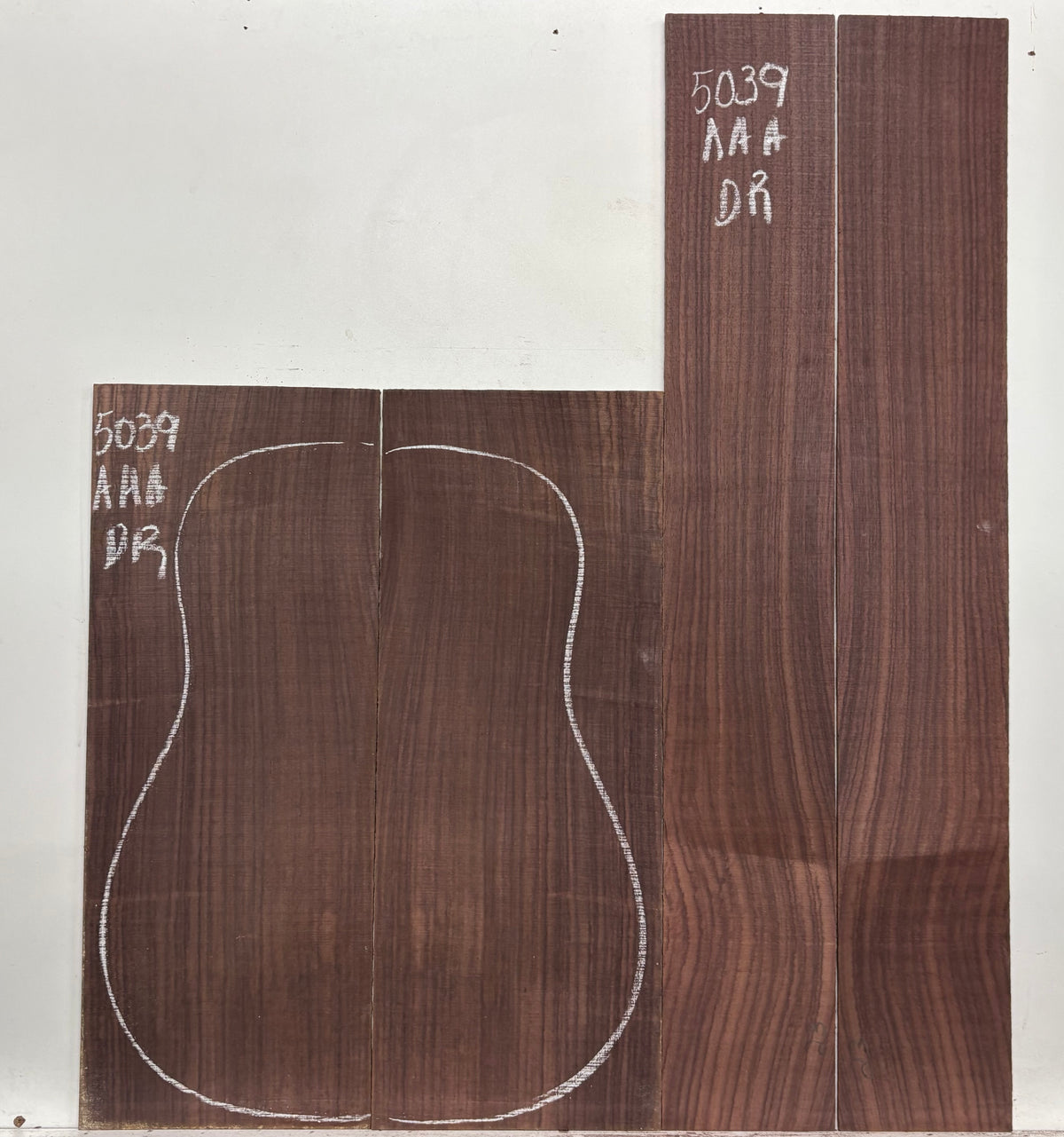 East Indian Rosewood Dreadnought AAA Grade Guitar Back & Side Set #5039 - Exotic Wood Zone