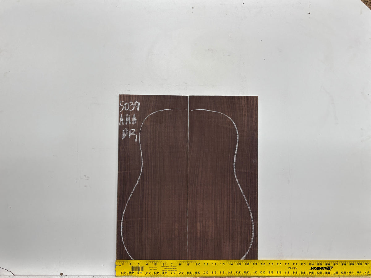 East Indian Rosewood Dreadnought AAA Grade Guitar Back & Side Set #5039 - Exotic Wood Zone