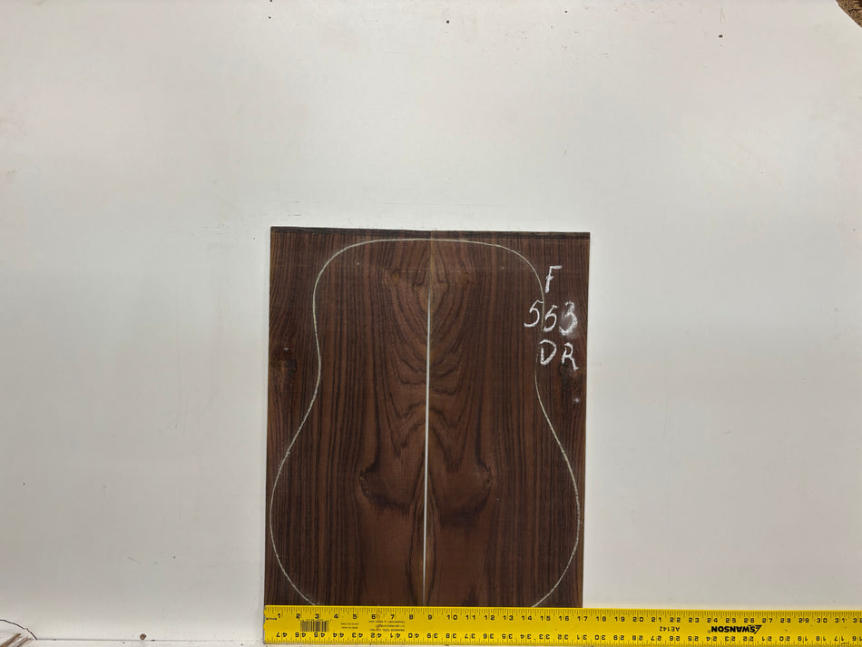 Figured Indian Rosewood Dreadnought Guitar Back & Side Set #553