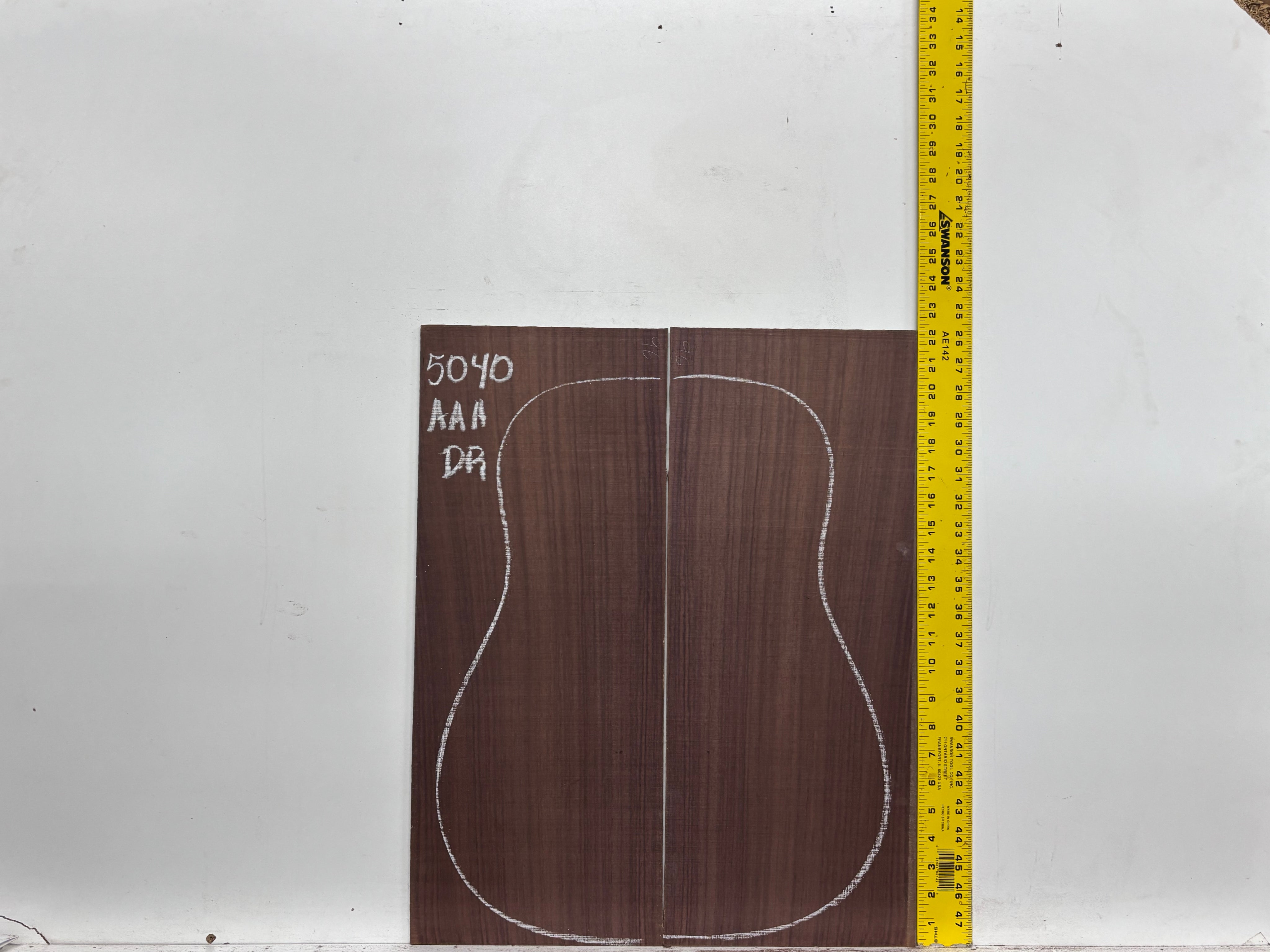 East Indian Rosewood Dreadnought AAA Grade Guitar Back & Side Set #5040 - Exotic Wood Zone