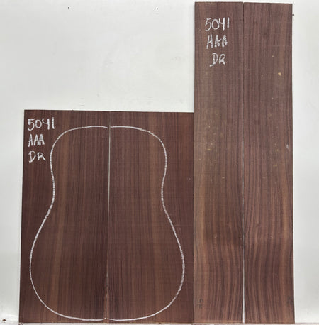East Indian Rosewood Dreadnought AAA Grade Guitar Back & Side Set #5041 - Exotic Wood Zone