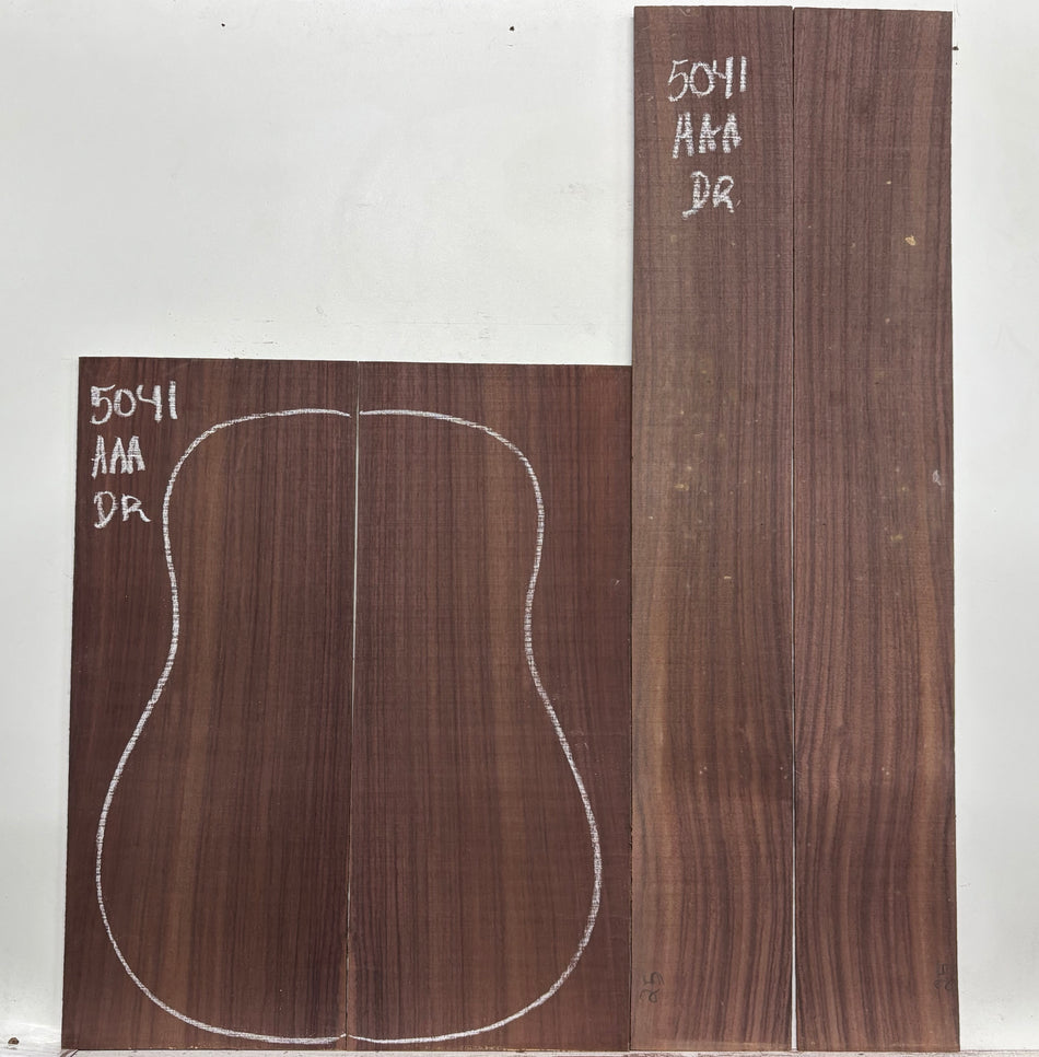 East Indian Rosewood Dreadnought AAA Grade Guitar Back & Side Set #5041 - Exotic Wood Zone