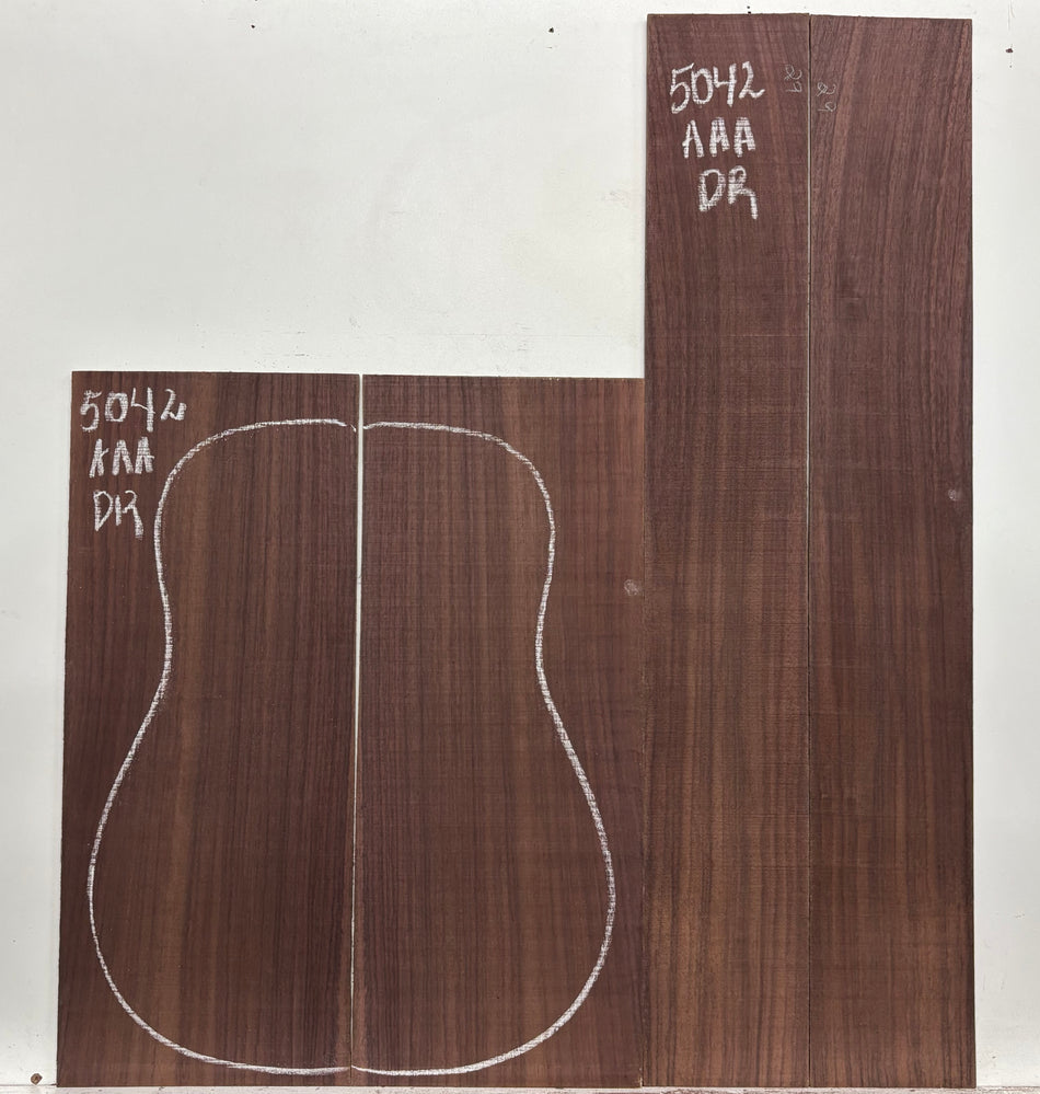 East Indian Rosewood Dreadnought AAA Grade Guitar Back & Side Set #5042 - Exotic Wood Zone