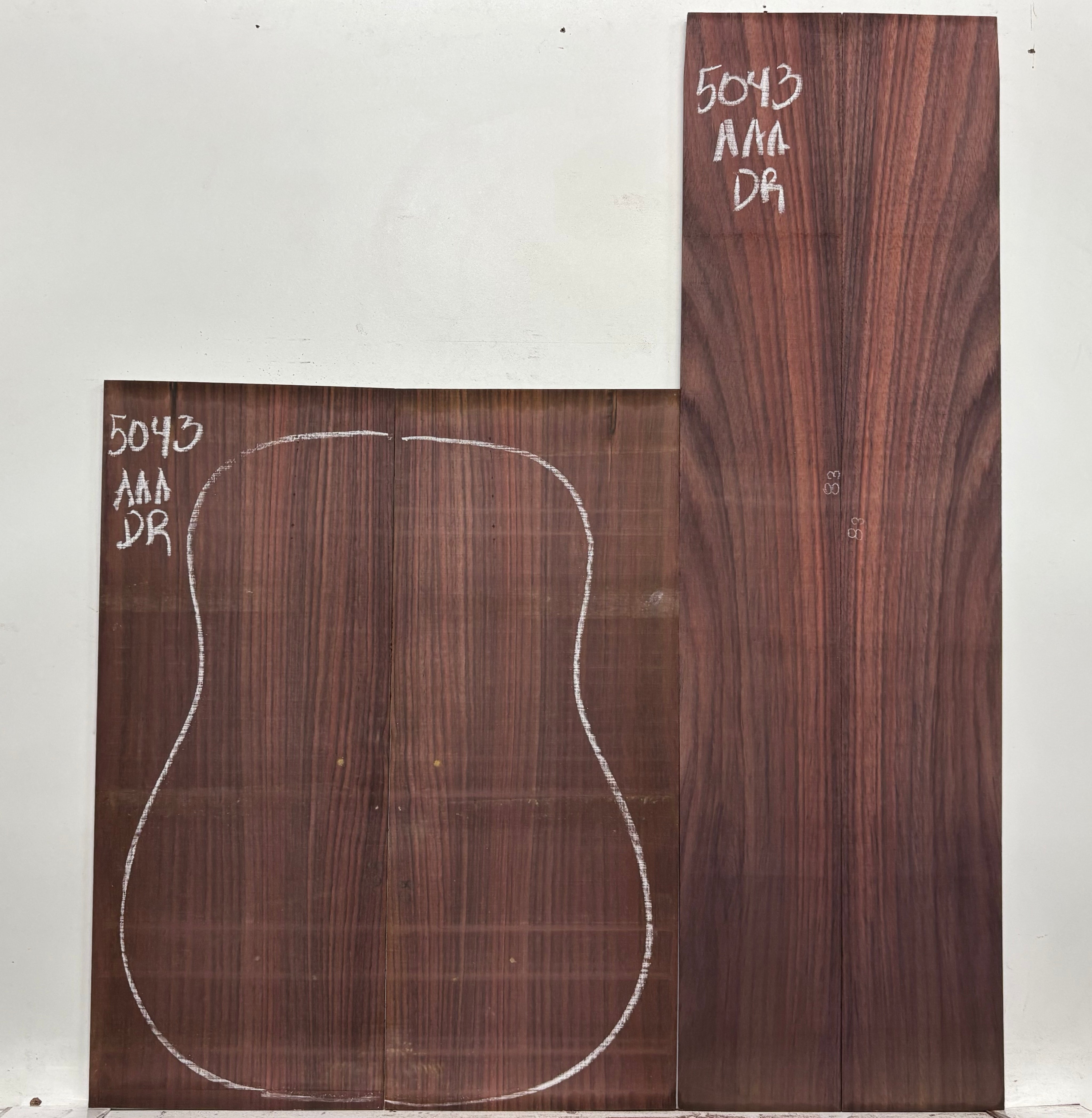 East Indian Rosewood Dreadnought AAA Grade Guitar Back & Side Set #5043 - Exotic Wood Zone