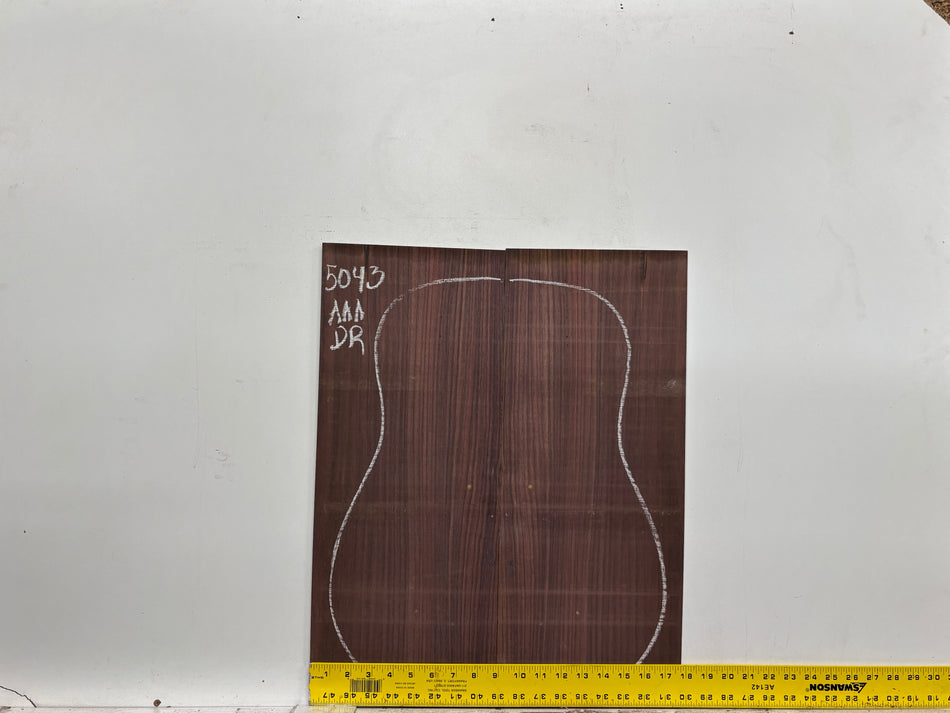 East Indian Rosewood Dreadnought AAA Grade Guitar Back & Side Set #5043 - Exotic Wood Zone