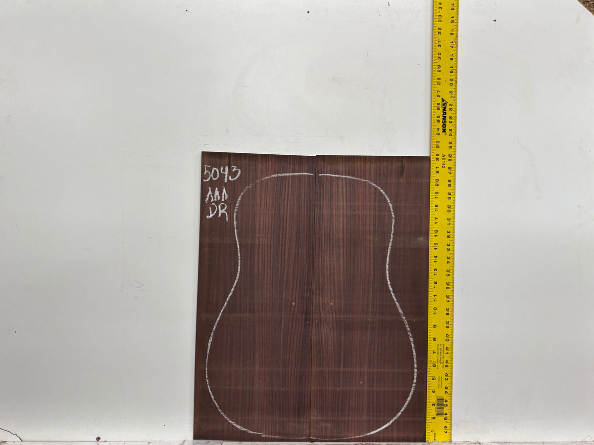 East Indian Rosewood Dreadnought AAA Grade Guitar Back & Side Set #5043 - Exotic Wood Zone