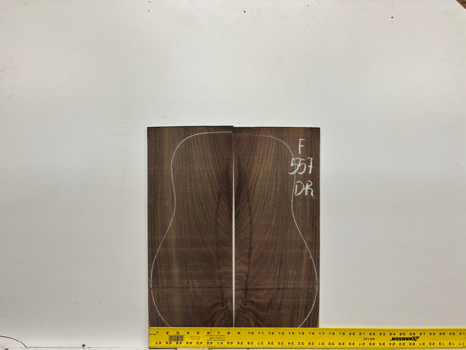 Figured Indian Rosewood Dreadnought Guitar Back & Side Set #557