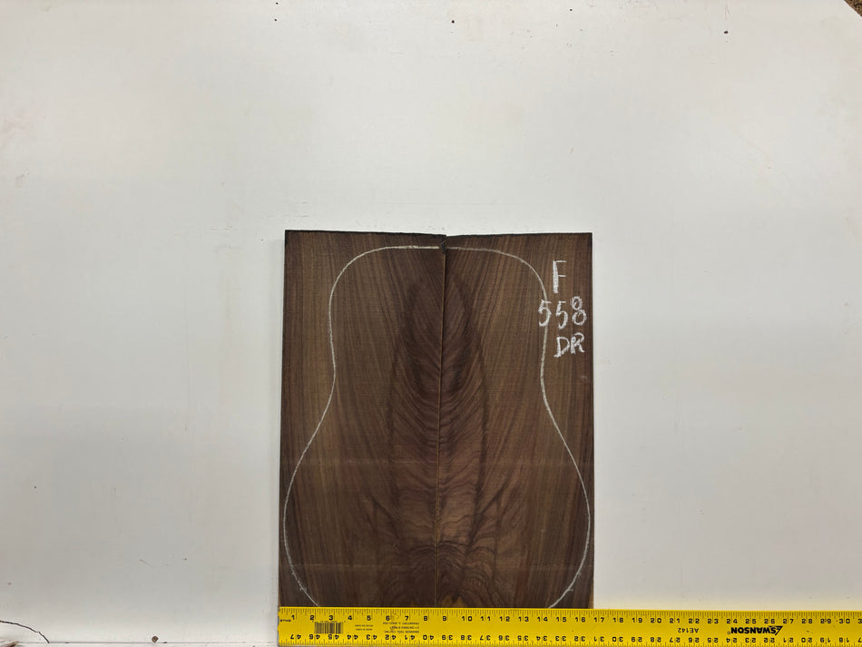 Figured Indian Rosewood Dreadnought Guitar Back & Side Set #558