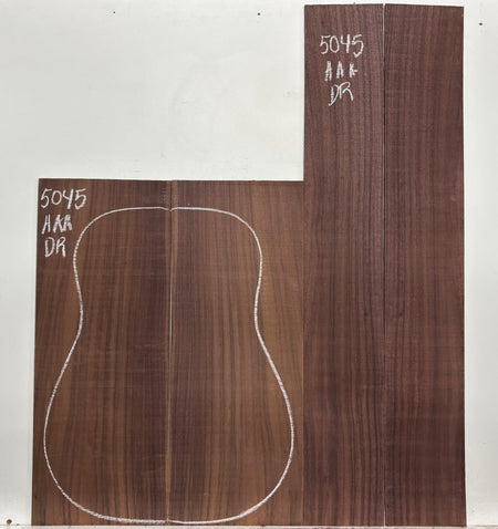East Indian Rosewood Dreadnought AAA Grade Guitar Back & Side Set #5045 - Exotic Wood Zone