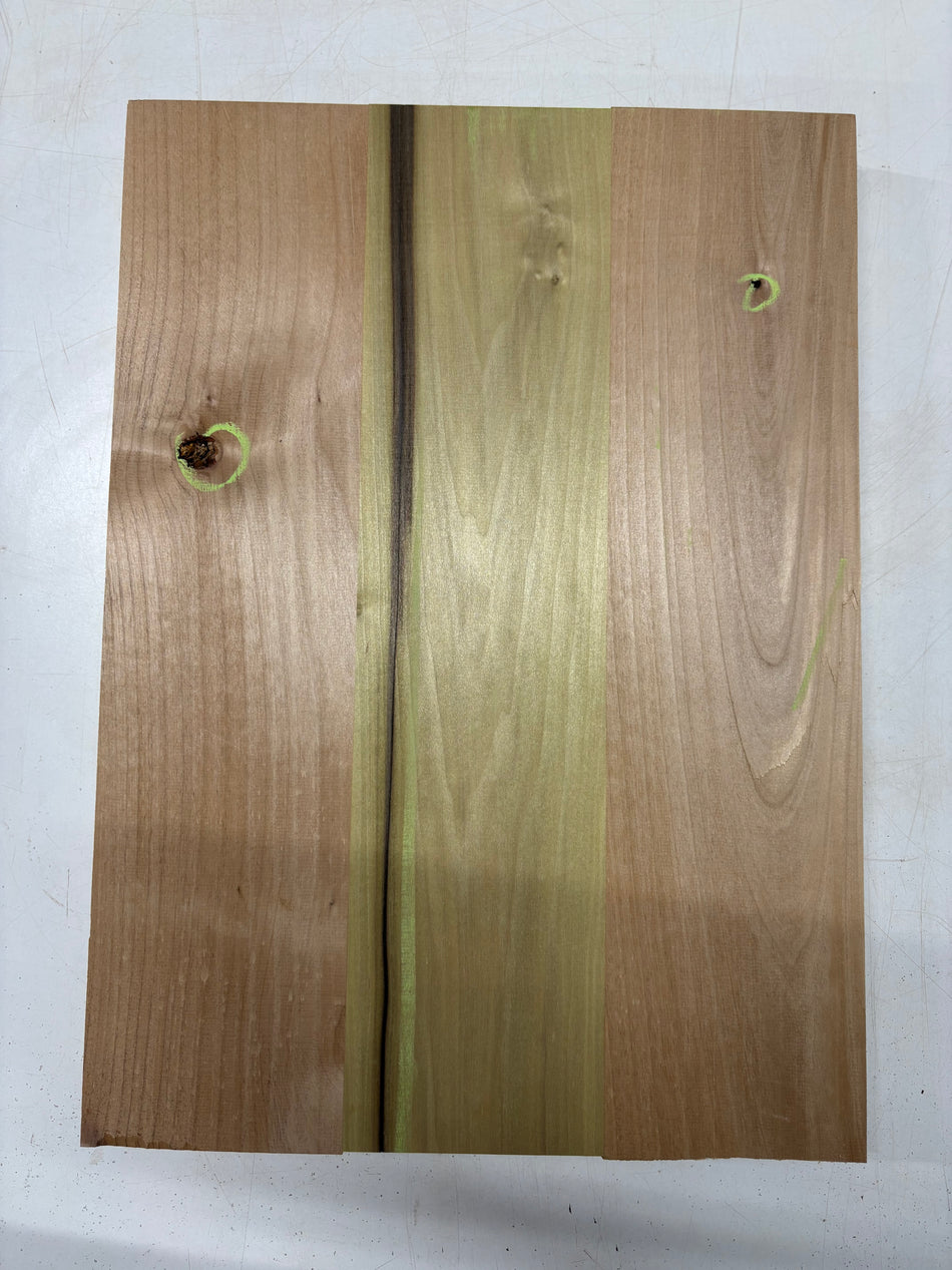 3 Piece, 2 Species Red Alder + Poplar Body Blank 21"x15"x1-3/4"  #5613