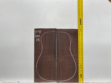 East Indian Rosewood Dreadnought AAA Grade Guitar Back & Side Set #5047 - Exotic Wood Zone