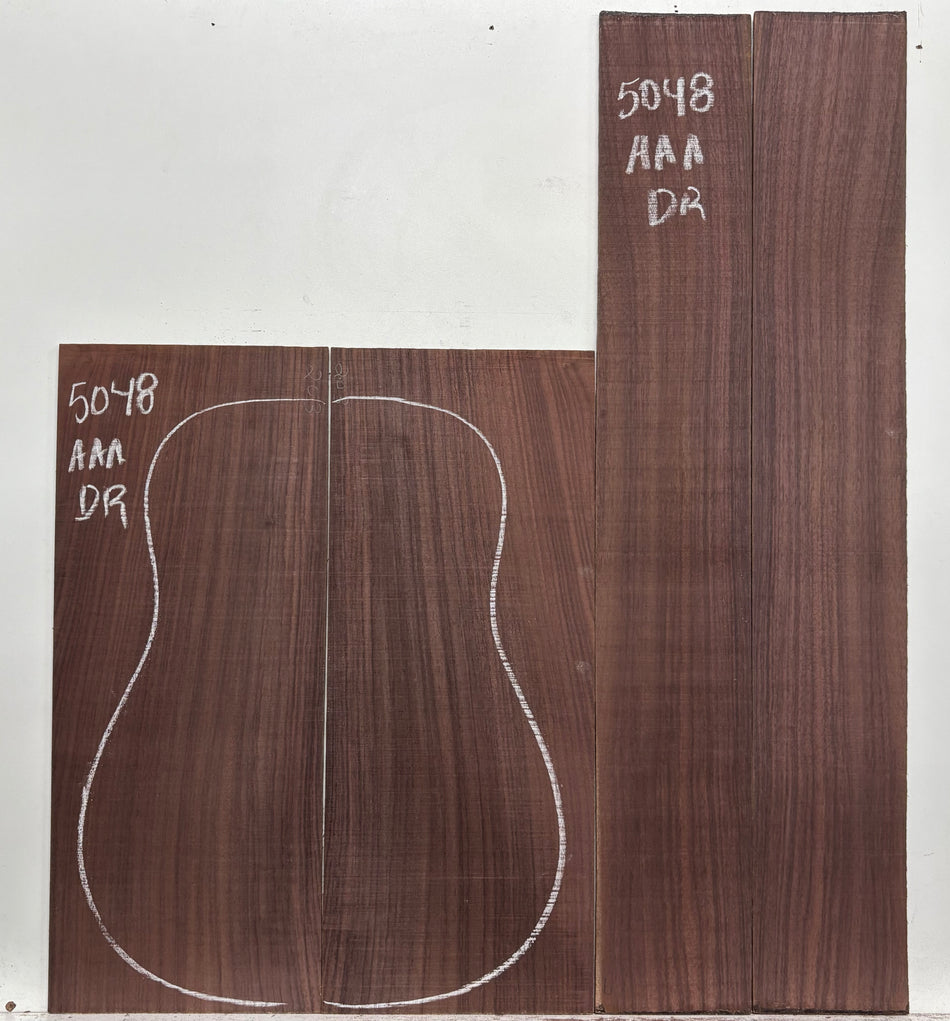 East Indian Rosewood Dreadnought AAA Grade Guitar Back & Side Set #5048 - Exotic Wood Zone