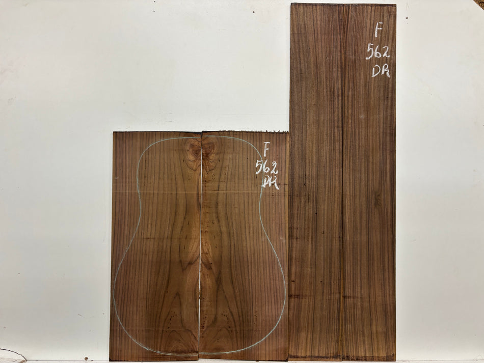 Figured Indian Rosewood Dreadnought Guitar Back & Side Set #562