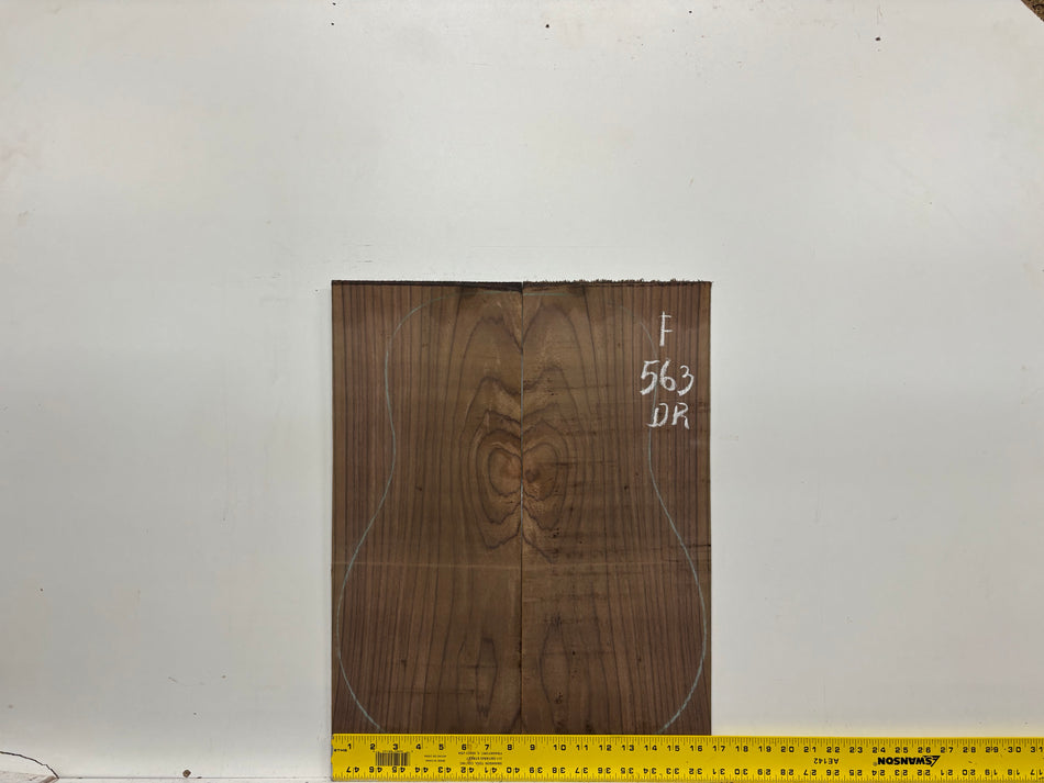 Figured Indian Rosewood Dreadnought Guitar Back & Side Set #563