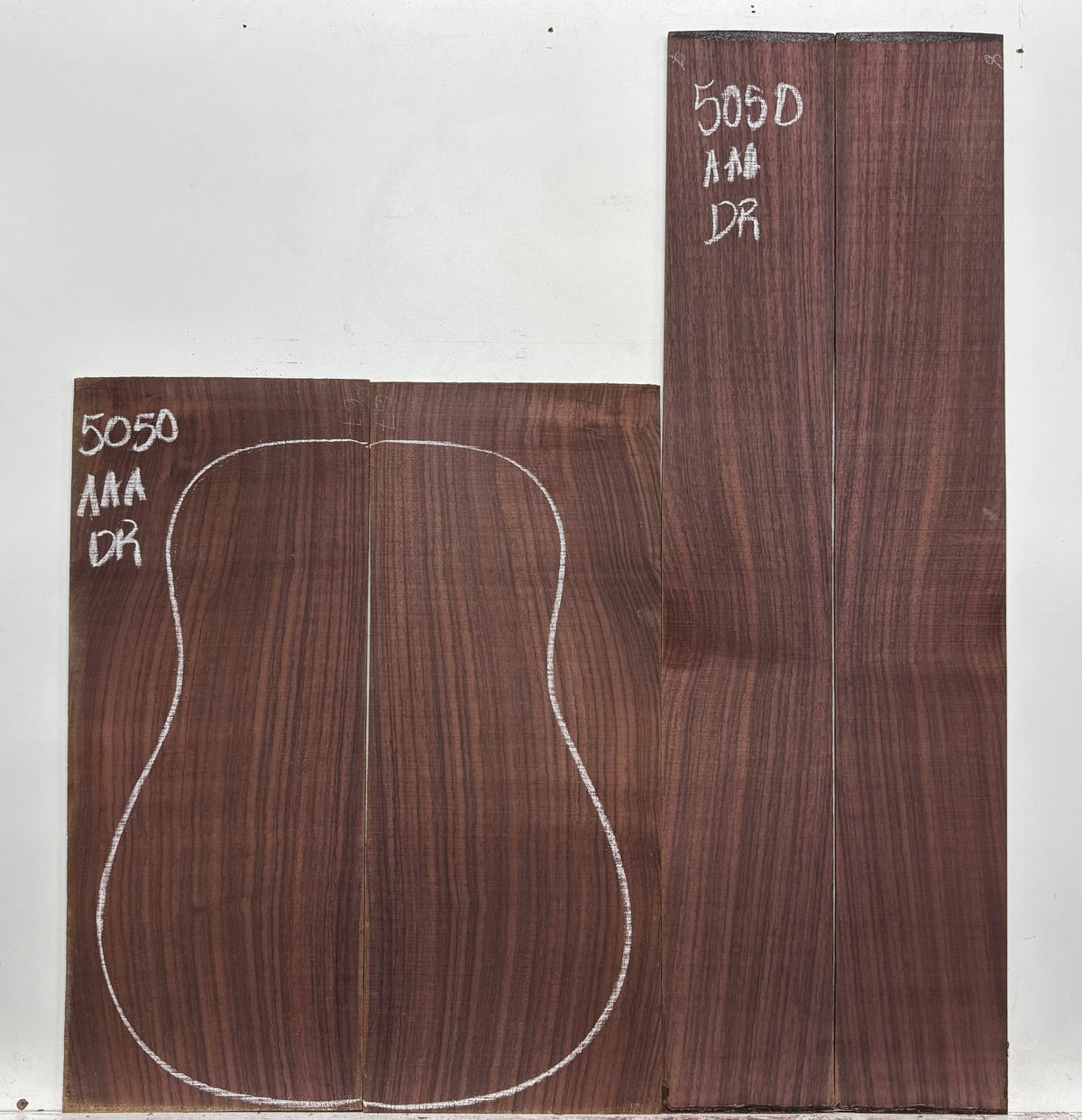East Indian Rosewood Dreadnought AAA Grade Guitar Back & Side Set #5050 - Exotic Wood Zone