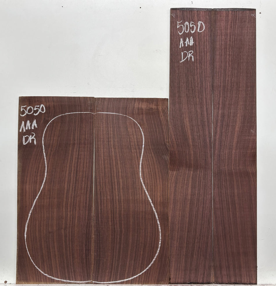 East Indian Rosewood Dreadnought AAA Grade Guitar Back & Side Set #5050 - Exotic Wood Zone