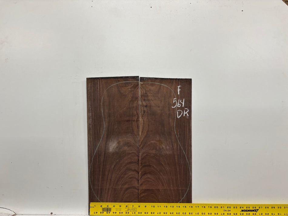 Figured Indian Rosewood Dreadnought Guitar Back & Side Set #564