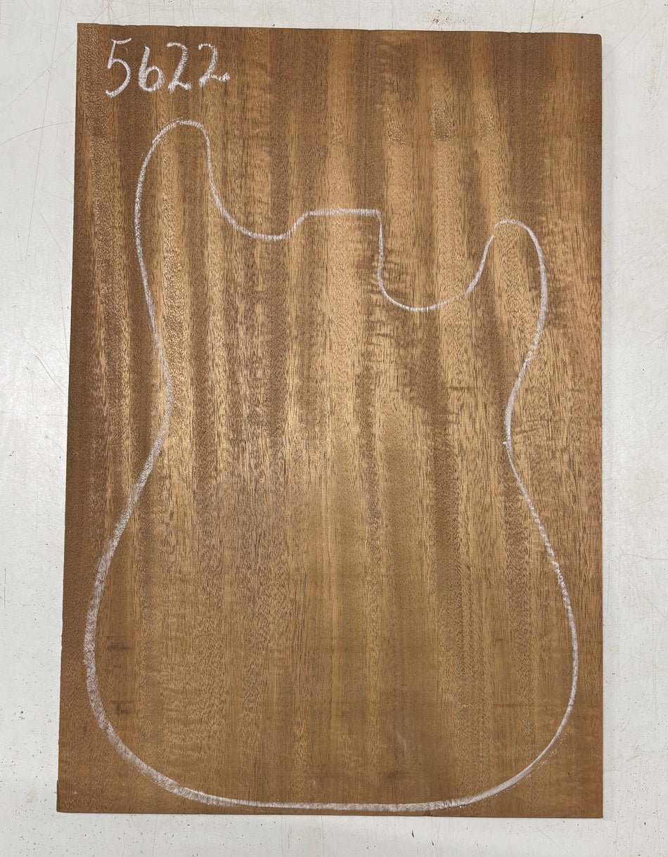 Single Piece, Flame African Mahogany Drop Top 21"x14"x3/16"#5622