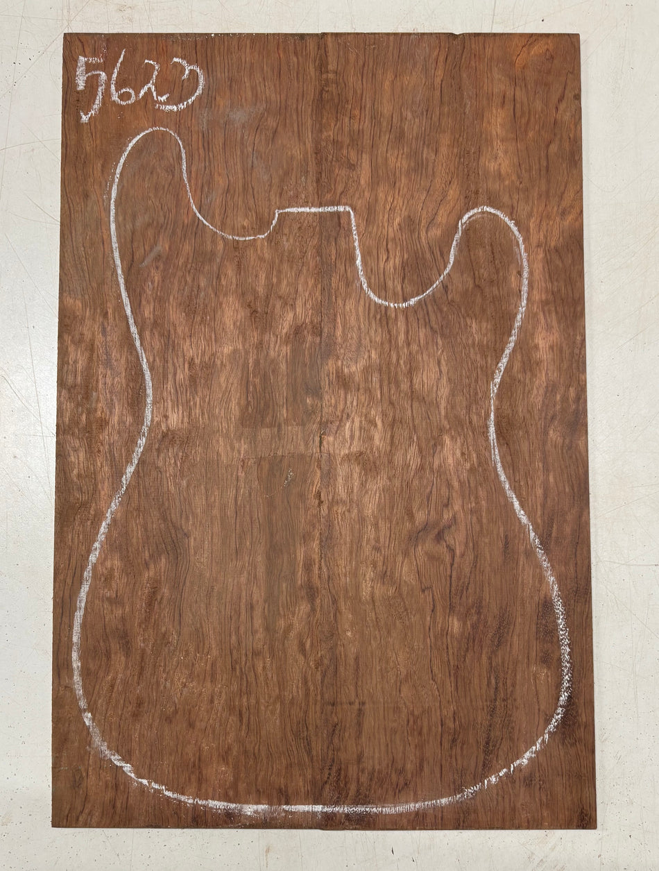 2 Piece Glued, Flame Bubinga Drop Top 21"x14"x3/16"#5623