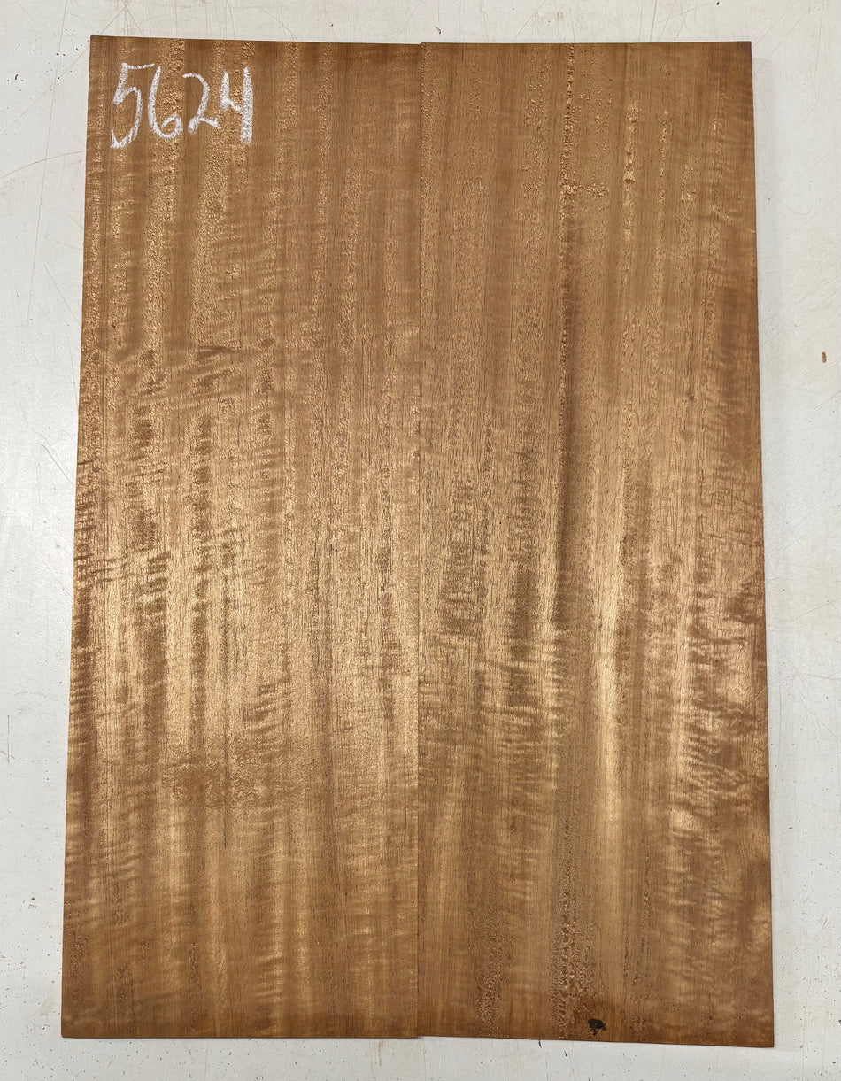 2 Piece Glued, Flame African Mahogany Drop Top  21"x14"x1/4"#5624