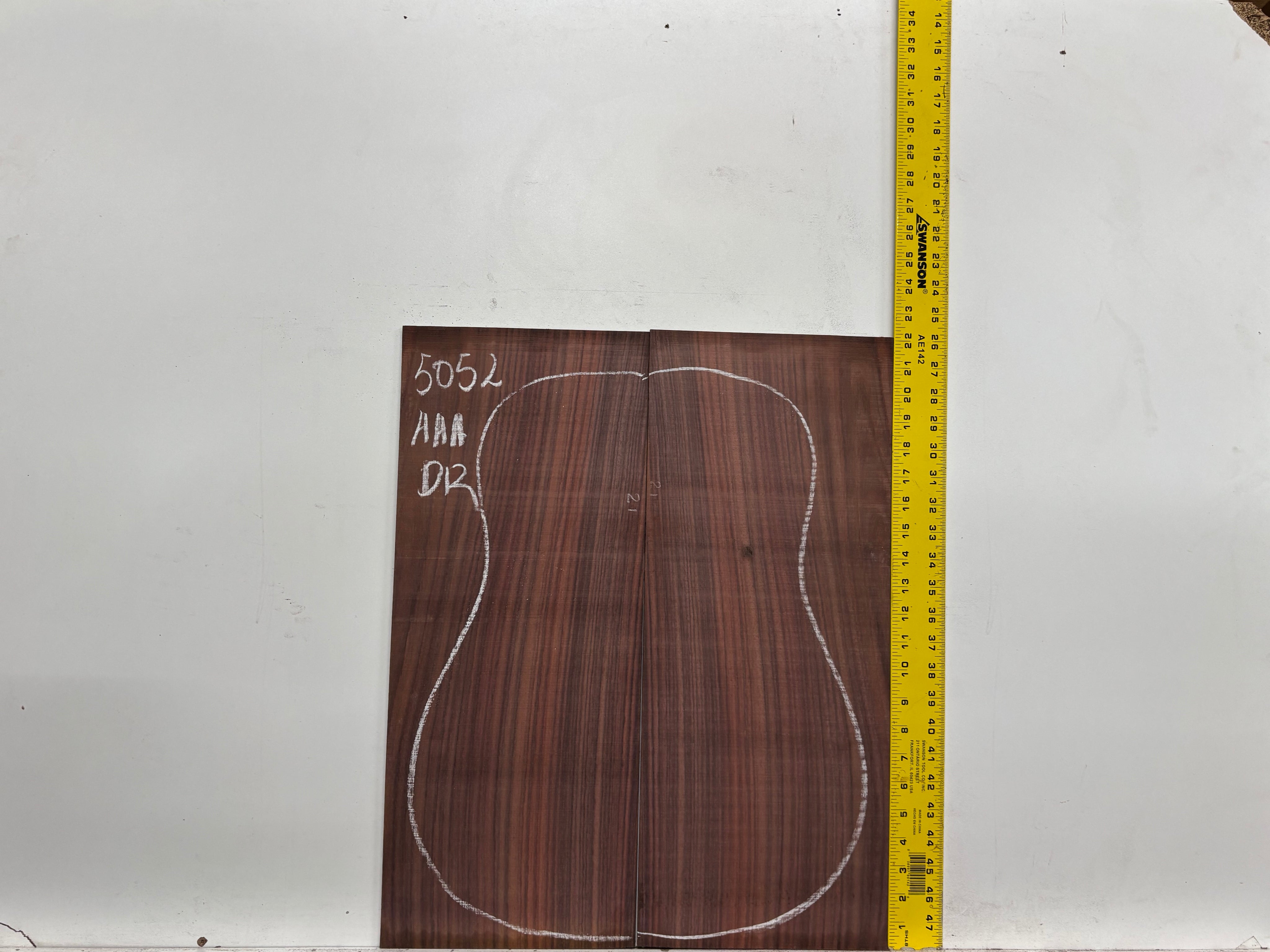 East Indian Rosewood Dreadnought AAA Grade Guitar Back & Side Set #5052 - Exotic Wood Zone