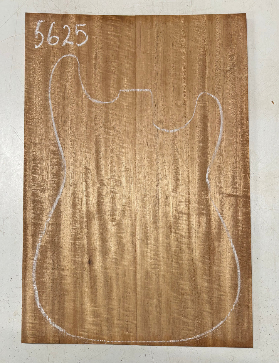 2 Piece Glued, Flame African Mahogany Drop Top  21"x14"x1/4"#5625
