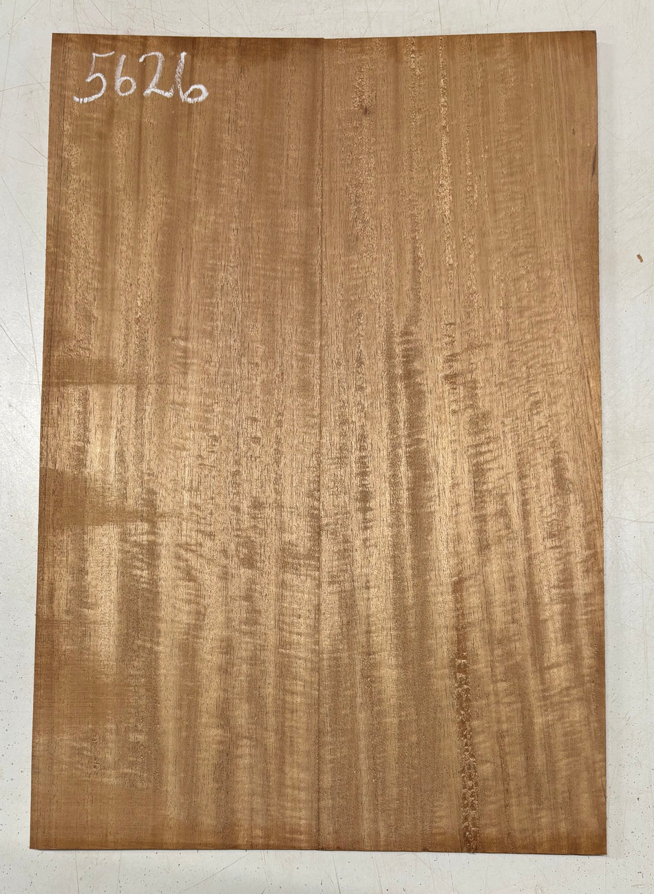 2 Piece Glued, Flame African Mahogany Drop Top  21"x14"x1/4"#5626