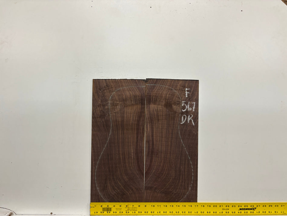 Figured Indian Rosewood Dreadnought Guitar Back & Side Set #567