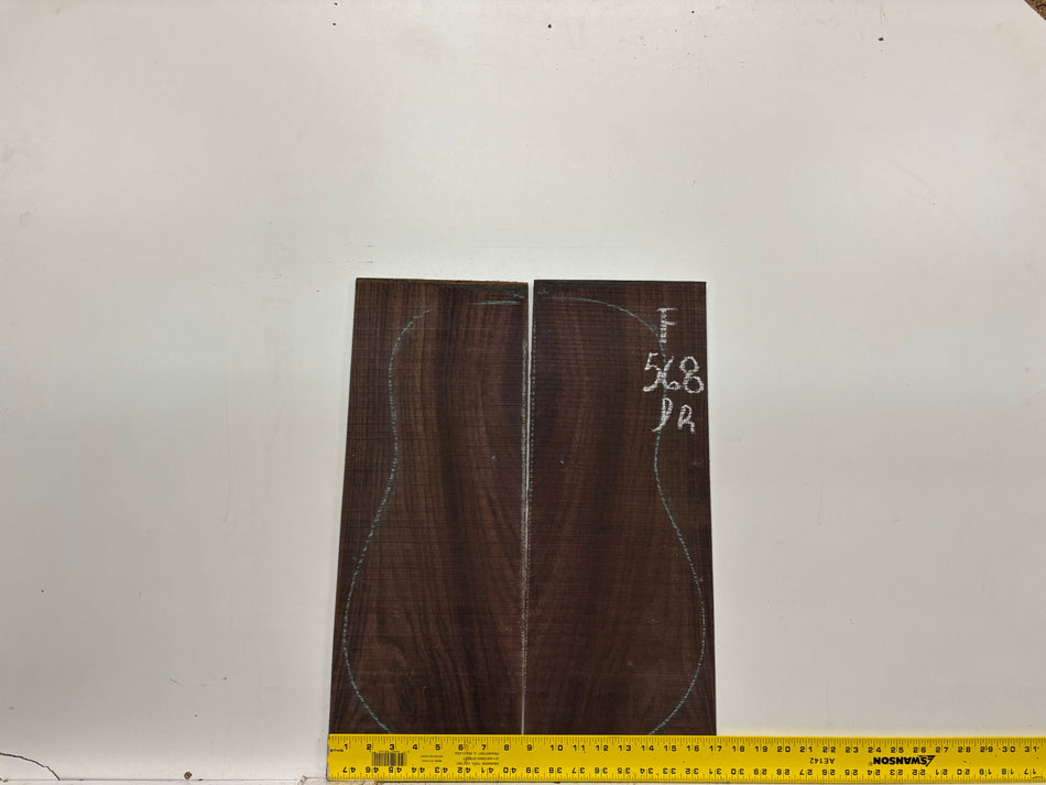 Figured Indian Rosewood Dreadnought Guitar Back & Side Set #568