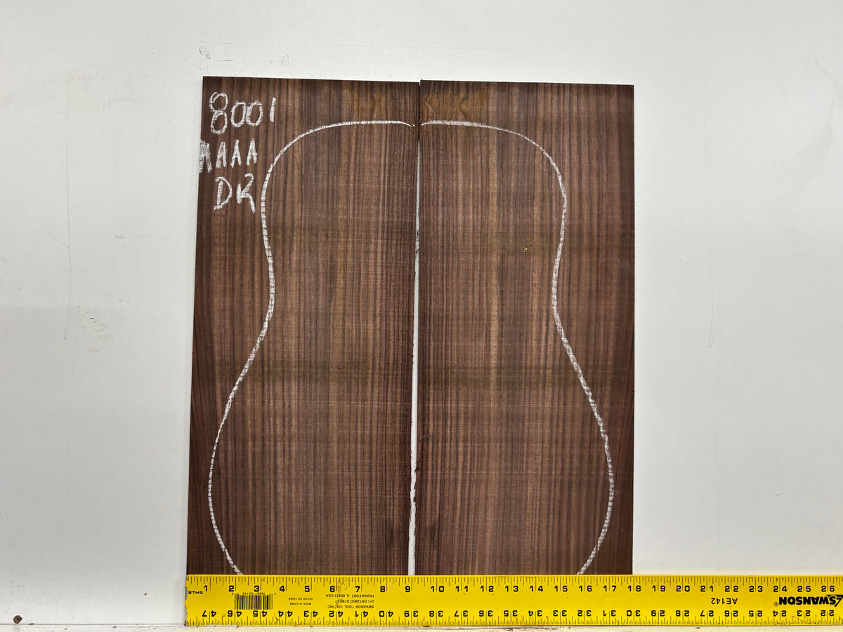 East Indian Rosewood Dreadnought Guitar Back Set #8001 - Exotic Wood Zone